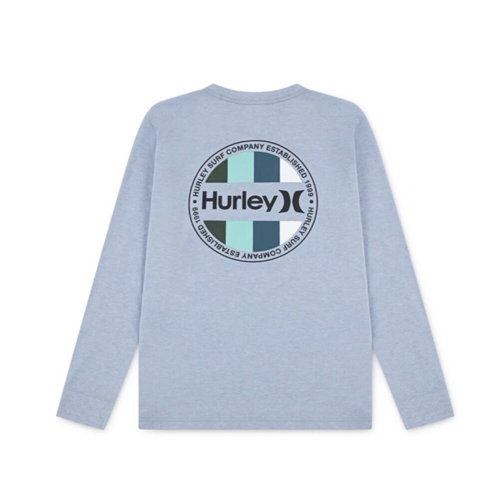 Hurley Big Boys Long Sleeve Vives Graphic Blue T-Shirt . Size XL - Picture 1 of 4